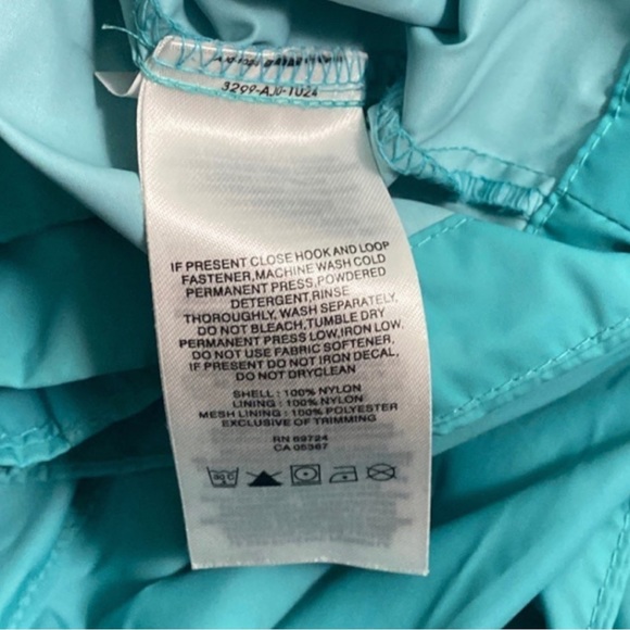 Columbia Packable Roll Up Hood Turquoise Jacket L - Picture 9 of 17